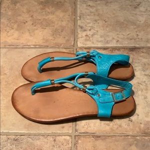 Aldo size 7 turquoise blue sandals
